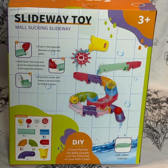 Kids Slideway Toy - Colorful Wall Sucking Slideway (Multi-color) - Picture 2 of 2
